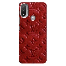 Текстурный Чехол Louis Vuitton для Моторола Мото е20 – Красный ЛВ