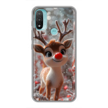 Яркий чехол для Motorola MOTO E20 с Зимними Оленятами