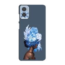 Чехлы (ART) Цветы на Motorola MOTO E22 (VPrint) (Квіти на голові)