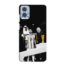 Чохли для Motorola MOTO E22 (Leo чемпіон) (AlphaPrint) (Мессі коронований)