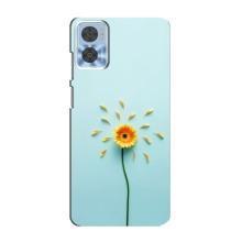 Чохли з квітами для Motorola MOTO E22 (VPrint) (Жовта квітка)