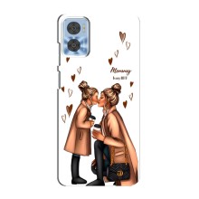 Чохол з друком для Motorola MOTO E22 - (Мама з дитинкою) (AlphaPrint) (Донька і мама)