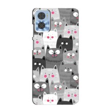 Чохли з Котиками для Motorola MOTO E22 (VPrint) (Мальовані котики)