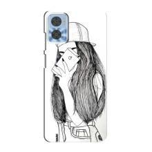 Чохол з друком для Motorola MOTO E22 - (Мода) (AlphaPrint) (Фото дівчини)