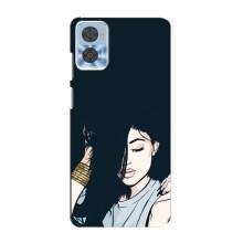 Чохол з друком для Motorola MOTO E22 - (Мода) (AlphaPrint) (Гарна дівчина)