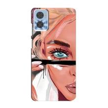 Чохол з друком для Motorola MOTO E22 - (Мода) (AlphaPrint) (Макіяж)