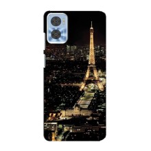 Чохол Ейфелева Вежа Motorola MOTO E22 - (AlphaPrint) (Нічний Париж)