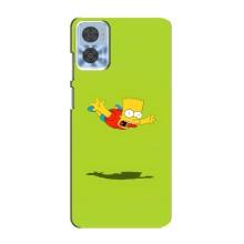 Чjхол з Сімпсонами для Motorola MOTO E22 (VPrint) (Барт Сімпсон)