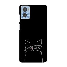Чохол з малюнком кіт на Motorola MOTO E22 (Байдужий кіт)