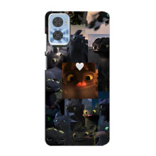 Чехол как приручить дракона на Motorola MOTO E22 – Дракон коллаж