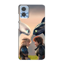 Чехол как приручить дракона на Motorola MOTO E22 – Гикавка и Астрид