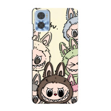 Чехол с Лабубу на Motorola MOTO E22 – Коллаж Лабубу