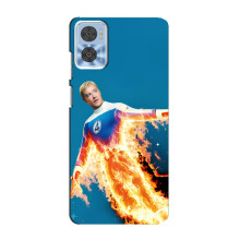 Чохол з принтом Фантастична четвірка для Motorola MOTO E22 – Людина-факел