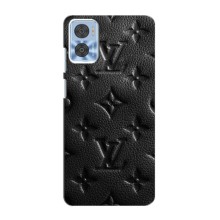 Текстурный Чехол Louis Vuitton для Моторола Мото Е22 (Черный ЛВ)