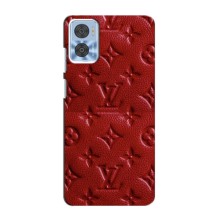 Текстурный Чехол Louis Vuitton для Моторола Мото Е22 (Красный ЛВ)