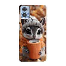 Друкований чохол 'Звірята з кавою' для Motorola MOTO E22