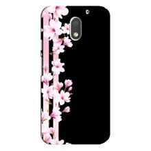 Чохол для Моторола MOTO E3 - з принтом (Дизайнерські) (AlphaPrint) (Квіточки)