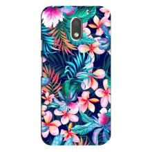 Чохол для Моторола MOTO E3 - з принтом (Дизайнерські) (AlphaPrint) (Мальовничі квіти)