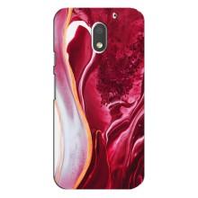 Чохол для Моторола MOTO E3 - з принтом (Дизайнерські) (AlphaPrint) (Мрамор червоний)