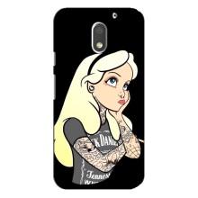 Чохол з друком для Motorola MOTO E3 - (Мода) (AlphaPrint) (Дівчина в тату)