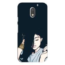 Чохол з друком для Motorola MOTO E3 - (Мода) (AlphaPrint) (Гарна дівчина)