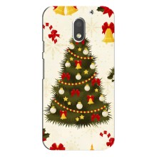 Чехол Новогодняя Елка на Motorola Moto E3 (Новогодний принт)