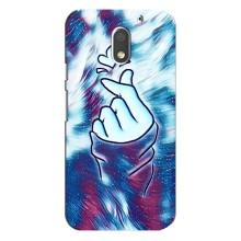 Чохол з принтом для Motorola MOTO E3 (AlphaPrint - Знак сердечка)