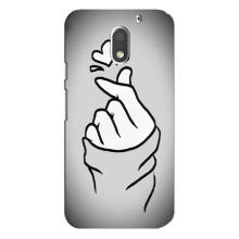 Чохол з принтом для Motorola MOTO E3 (AlphaPrint - Знак сердечка)