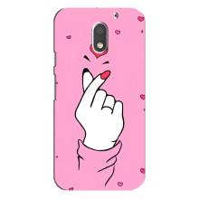 Чохол з принтом для Motorola MOTO E3 (AlphaPrint - Знак сердечка)