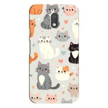 Чехол с рисунком кот на Motorola MOTO E3 – Коллаж котов