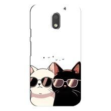 Чехол с рисунком кот на Motorola MOTO E3 – Коты в очках