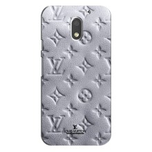 Текстурный Чехол Louis Vuitton для Моторола Мото Е3 – Белый ЛВ