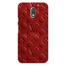 Текстурный Чехол Louis Vuitton для Моторола Мото Е3 (Красный ЛВ)