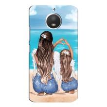 Чехол с печатью для Motorola MOTO E4 - (Мама с ребенком) (AlphaPrint) – Мама с доченькой