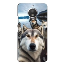Чохол з Хаскі Motorola Moto E4 - (AlphaPrint) (Селфі Хаскі)