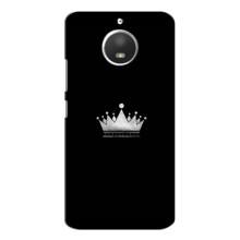 Чехол (Корона на чёрном фоне) для Мото Е4 – Белая корона