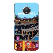 Чохол Майнкрафт на Motorola MOTO E4 (AlphaPrint) Minecraft (фон Minecraft)