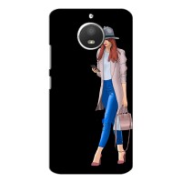 Чехол с картинкой Модные Девчонки Motorola Moto E4 (Девушка со смартфоном)