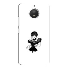 Чехлы Венсдей на Motorola MOTO E4 Уэнсдей (AlphaPrint) (танец Уэнздей)