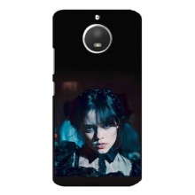Чехлы Венсдей на Motorola MOTO E4 Уэнсдей (AlphaPrint) (взгляд Уэнздей)