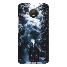 Новорічні, Святкові Чохли для Motorola MOTO E4 - 2024 год (Зимовий потяг)