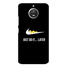 Силиконовый Чехол на Motorola MOTO E4 с картинкой Nike – Later