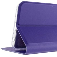 Кожаный чехол книжка GETMAN Elegant (PU) для Motorola Moto E40 – Фиолетовый