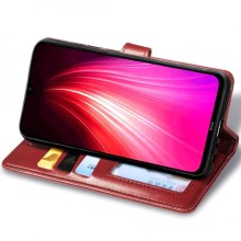 Кожаный чехол книжка GETMAN Gallant (PU) для Motorola Moto E40 – Красный