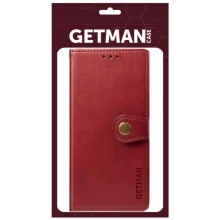 Шкіряний чохол книжка GETMAN Gallant (PU) для Motorola Moto E40 – Червоний