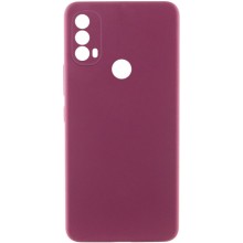 Чохол Silicone Cover Lakshmi Full Camera (AAA) для Motorola Moto E40 – Бордовий