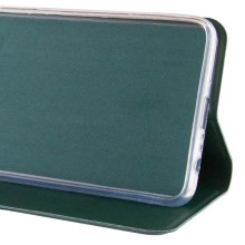 Кожаный чехол книжка GETMAN Elegant (PU) для Motorola Moto E40 – Зеленый