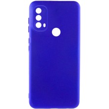 Чохол Silicone Cover Lakshmi Full Camera (A) для Motorola Moto E40 – Синій