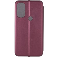 Шкіряний чохол (книжка) Classy для Motorola Moto E40 – Бордовий