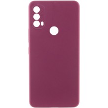 Чехол Silicone Cover Lakshmi Full Camera (AAA) для Motorola Moto E40 (Бордовый)